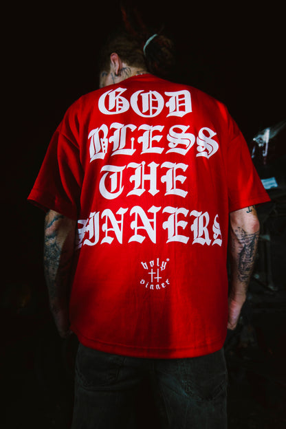 God Bless the Sinners T-Shirt (RED)