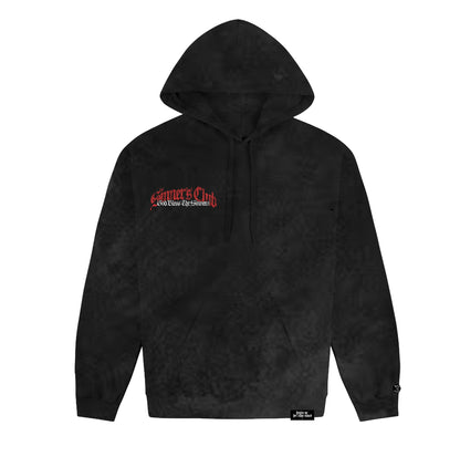 SINNERS CLUB POCKET LOGO SUNFADED HOODIE